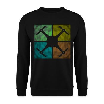 Pilote de drone Drojne Quadrocopter - Sweat-shirt Unisexe - noir - Devant - Alina (178cm) & Michal (187cm)