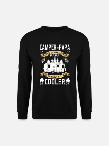 Camper Papa Cooler Camping Hobby Gift - Unisex Sweatshirt - black