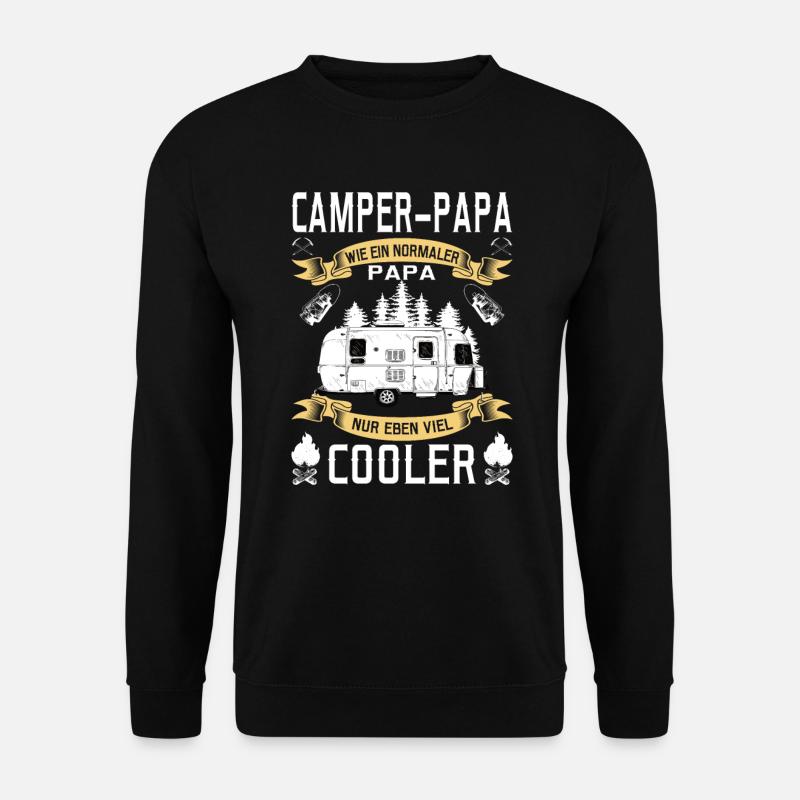 Camper Papa Cooler Camping Hobby Geschenk - Unisex Pullover - Schwarz