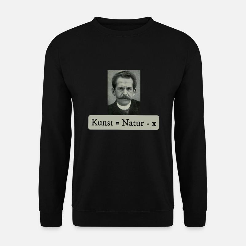 Naturalismus Kunst = Natur - x Arno Holz - Unisex Pullover - Schwarz