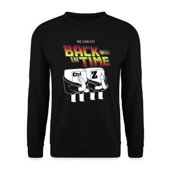 PC Computer Hacker Nerd Informatiker Geek Admin - Unisex Pullover - Schwarz - Vorne - Alina (178cm) & Michal (187cm)