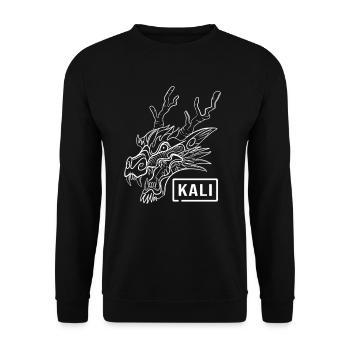 Kali Linux Computer Administrator Tux Dragon Head - Unisex Sweatshirt - black - Front - Alina (178cm) & Michal (187cm)