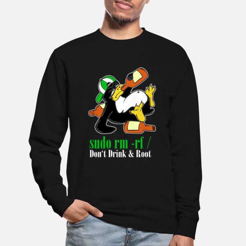Linux Pinguin Sudo Admin Lustig Informatik PC Nerd Unisex Pullover