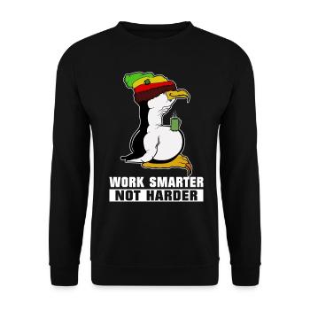 Linux Pinguin Kaffeepause Rasta Informatik PC Nerd - Unisex Pullover - Schwarz - Vorne - Alina (178cm) & Michal (187cm)