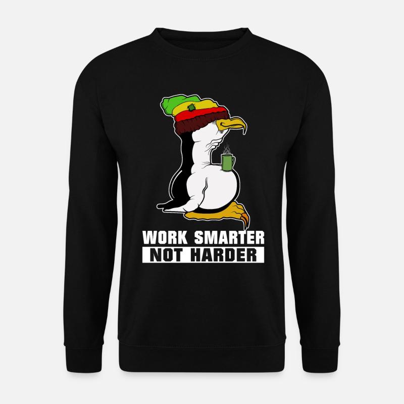 Pause café pingouin Linux Rasta Informatik PC Nerd - Sweat-shirt Unisexe - noir