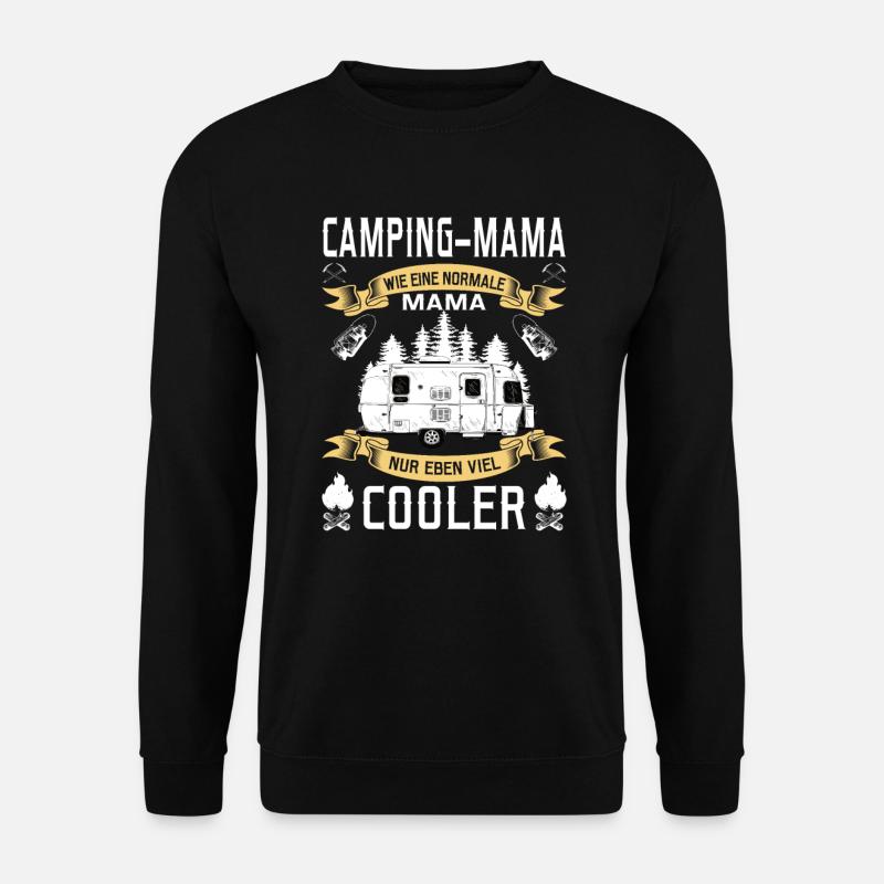 Camping Mama Hobby Wohnwagen Geschenk - Unisex Pullover - Schwarz