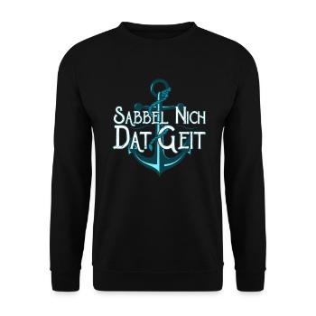 Sabbel Nich Dat Geit - Unisex Pullover - Schwarz - Vorne - Alina (178cm) & Michal (187cm)