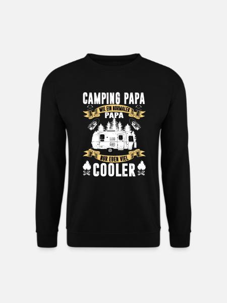 Camping Papa Wohnwagen Hobby Cooler Vater - Unisex Pullover - Schwarz