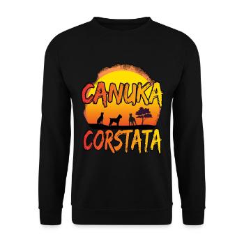 Cane Corso sunset - Unisex Sweatshirt - black - Front - Alina (178cm) & Michal (187cm)