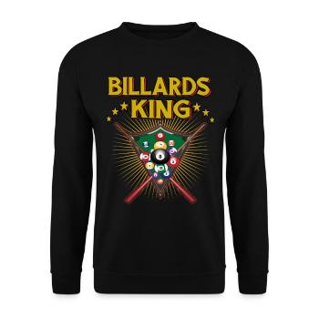 Billiard Snooker - King of the Billiards - 8 Pool - Unisex Sweatshirt - black - Front - Alina (178cm) & Michal (187cm)
