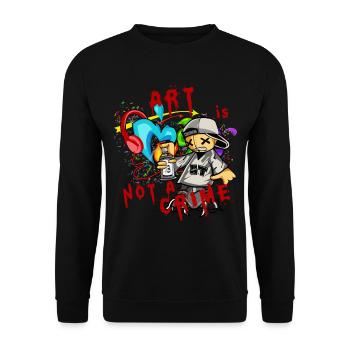 Art is not a crime sprayer - Unisex Sweatshirt - black - Front - Alina (178cm) & Michal (187cm)