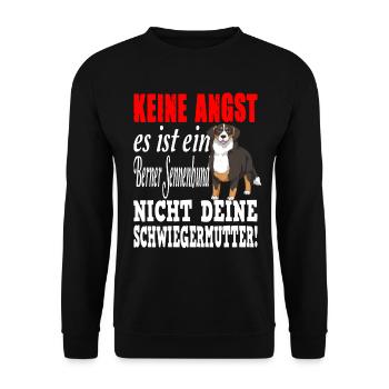 Berner Sennenhund Schweizer Hund - Unisex Pullover - Schwarz - Vorne - Alina (178cm) & Michal (187cm)