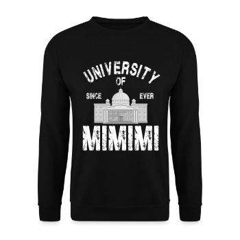 Université de Mimimi - Sweat-shirt Unisexe - noir - Devant - Alina (178cm) & Michal (187cm)