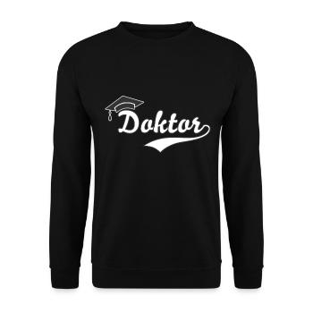 Conseil de mortier Doctorat Doctorat cadeau Uni - Sweat-shirt Unisexe - noir - Devant - Alina (178cm) & Michal (187cm)