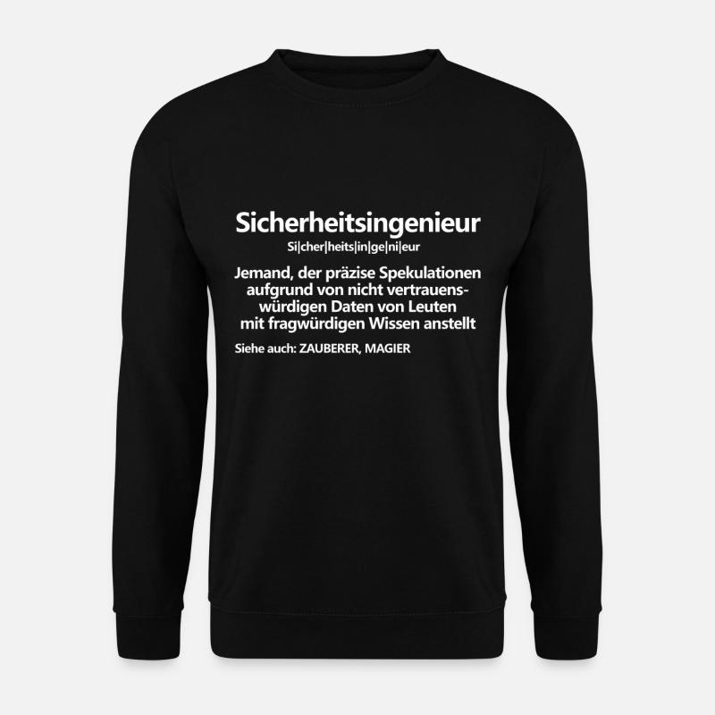 Sicherheitsingenieur - Unisex Pullover - Schwarz