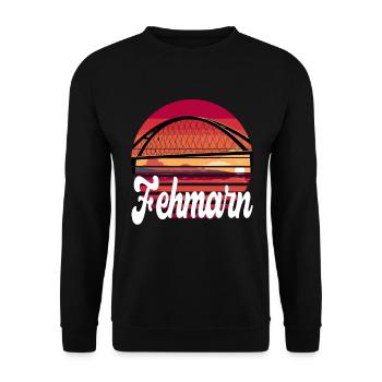 Fehmarn Ostsee Brücke Insel Urlaub Sonne - Unisex Pullover - Schwarz - Vorne - Alina (178cm) & Michal (187cm)