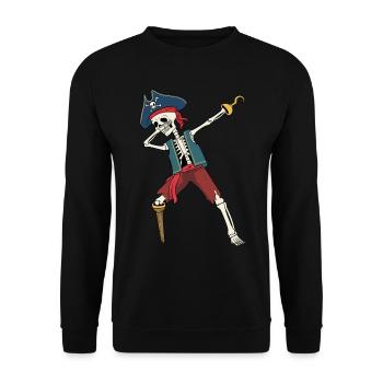 Dabbing pirat squelette Dab pirates pirates - Sweat-shirt Unisexe - noir - Devant - Alina (178cm) & Michal (187cm)