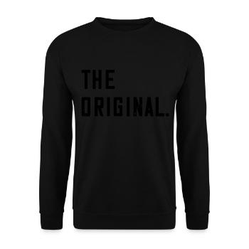 Original Det originale far-søn partner look - Unisex sweater - sort - Foran - Alina (178cm) & Michal (187cm)