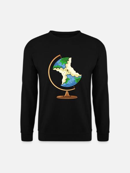 Globus Earth Apple Climate Protection Climate Change - Unisex Sweatshirt - black