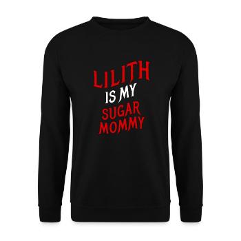 Toyboy Gift Lilith Is My Sugar Momma Yes Daddy - Unisex Sweatshirt - black - Front - Alina (178cm) & Michal (187cm)