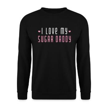 J'aime mon papa de sucre I Babygirl Babe Gift - Sweat-shirt Unisexe - noir - Devant - Alina (178cm) & Michal (187cm)