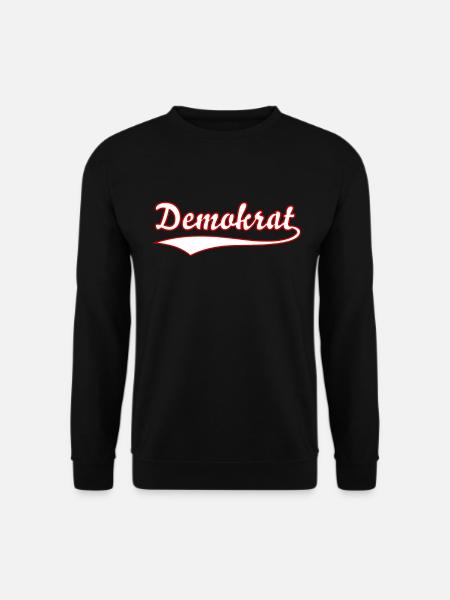 Demokrat Schriftzug für Demo für Demokratie - Unisex Pullover - Schwarz