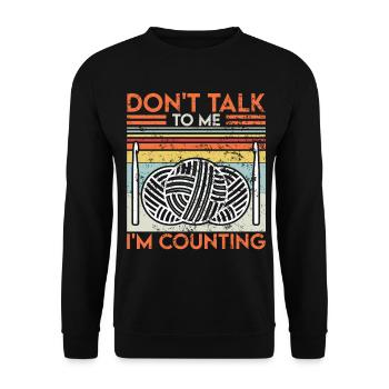 Crochet Tricoter Couture laine - Sweat-shirt Unisexe - noir - Devant - Alina (178cm) & Michal (187cm)