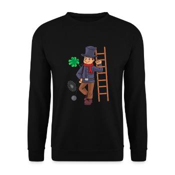 Porte-bonheur pour un ramoneur - Sweat-shirt Unisexe - noir - Devant - Alina (178cm) & Michal (187cm)