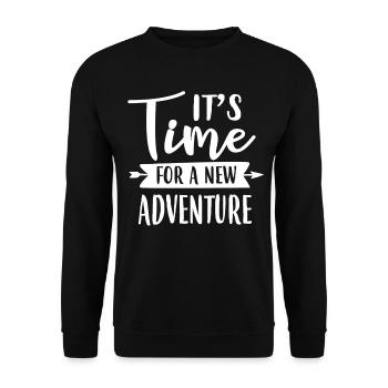 Wandern Adventure Abenteuer Berge - Unisex Pullover - Schwarz - Vorne - Alina (178cm) & Michal (187cm)