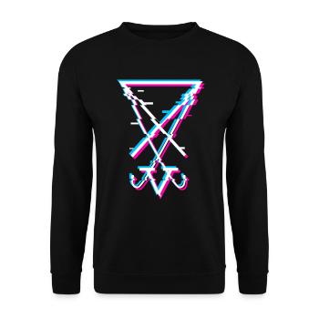 Sigil of Lucifer Aesthetic Goth Satanist Gift - Unisex Sweatshirt - black - Front - Alina (178cm) & Michal (187cm)