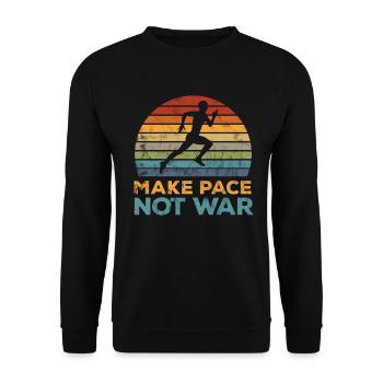 Cadeau de jogger drôle de coureur rétro - Sweat-shirt Unisexe - noir - Devant - Alina (178cm) & Michal (187cm)