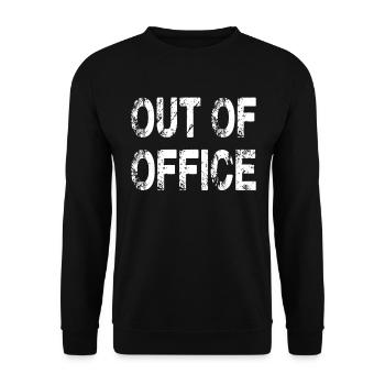 Out Of Office Design for an office worker - Unisex Sweatshirt - black - Front - Alina (178cm) & Michal (187cm)