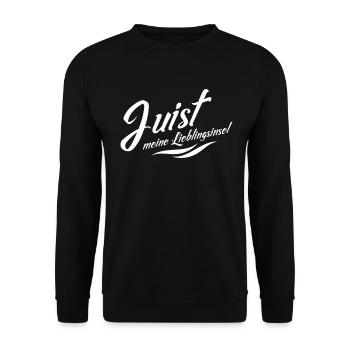 Meine Lieblingsinsel Juist - Unisex Pullover - Schwarz - Vorne - Alina (178cm) & Michal (187cm)