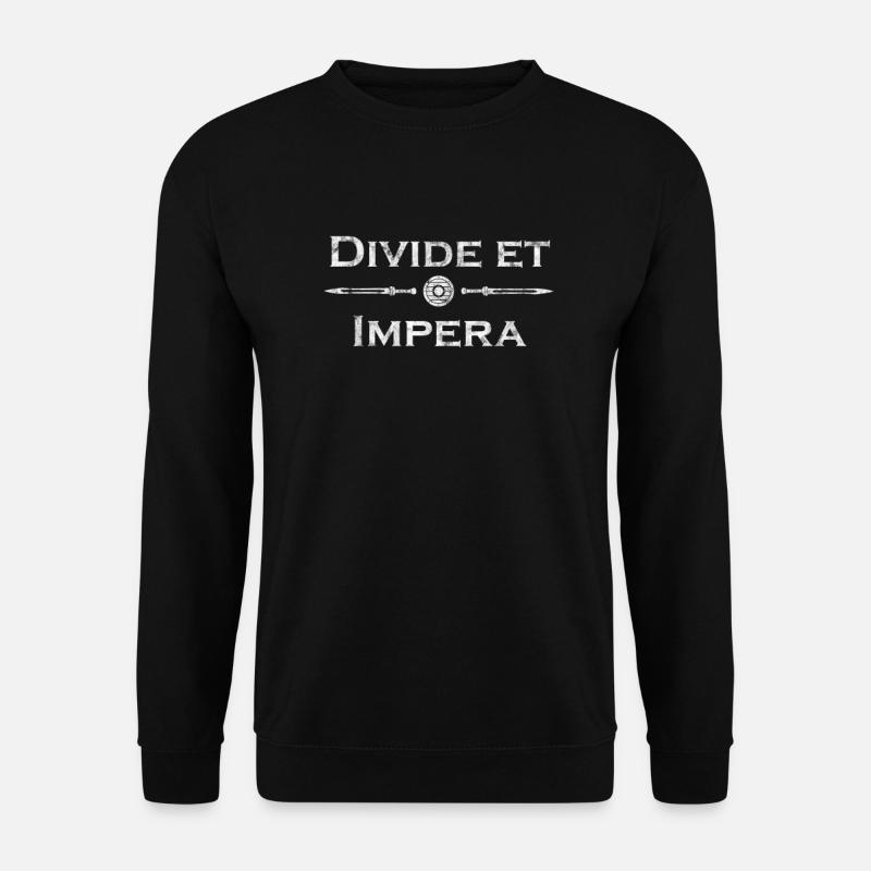 Lateinischer Spruch - Divide et Impera - Unisex Pullover - Schwarz