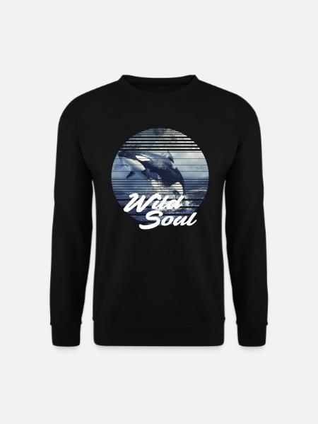 Orca Love Wild Soul - Sweat-shirt Unisexe - noir