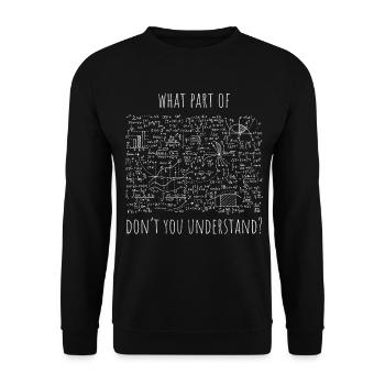 Welchen Teil von verstehst du nicht? - Mathe - Unisex Pullover - Schwarz - Vorne - Alina (178cm) & Michal (187cm)