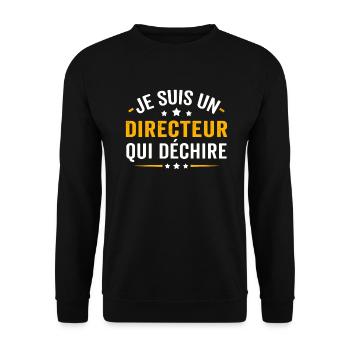 je suis un directeur qui déchire - Sweat-shirt Unisexe - noir - Devant - Alina (178cm) & Michal (187cm)