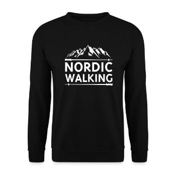 Nordic walking - Unisex Sweatshirt - black - Front - Alina (178cm) & Michal (187cm)