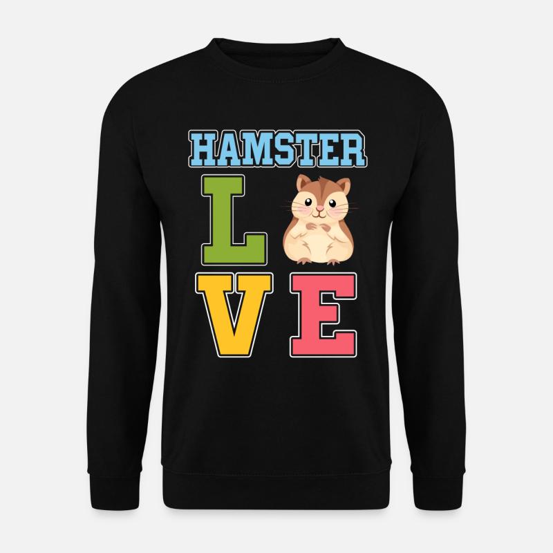 Hamster Hasutier Niedlich - Unisex Pullover - Schwarz