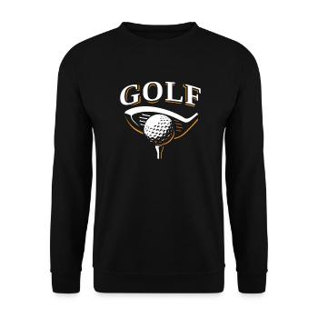 Golf - Unisex Pullover - Schwarz - Vorne - Alina (178cm) & Michal (187cm)