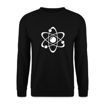 Atom geek math science chemistry - Unisex Sweatshirt - black - Front - Alina (178cm) & Michal (187cm)