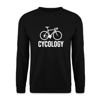 Cycology Radfahren und Psychologie lustiges Rennrad - Unisex Pullover - Schwarz - Vorne - Alina (178cm) & Michal (187cm)