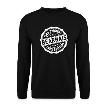 original Béarnais Béarn - Sweat-shirt Unisexe - noir - Devant - Alina (178cm) & Michal (187cm)