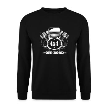 off road 4x4 - Unisex Pullover - Schwarz - Vorne - Alina (178cm) & Michal (187cm)