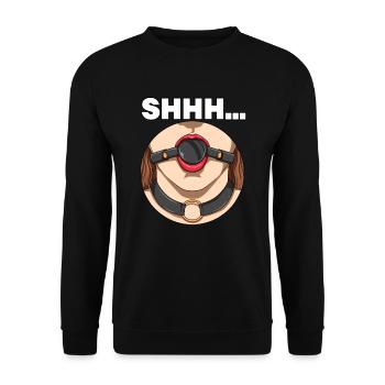 Bâillon buccale Sex toys pour une dominatrice - Sweat-shirt Unisexe - noir - Devant - Alina (178cm) & Michal (187cm)
