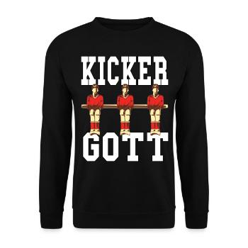 Baby-foot baby-foot baby-foot table de baby-foot Dieu - Sweat-shirt Unisexe - noir - Devant - Alina (178cm) & Michal (187cm)