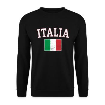 Italia Flag italy rome italian - Sweat-shirt Unisexe - noir - Devant - Alina (178cm) & Michal (187cm)