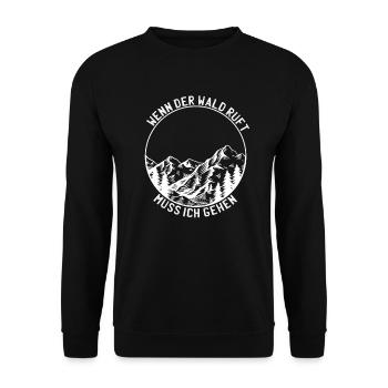 La forêt Appelle - Sweat-shirt Unisexe - noir - Devant - Alina (178cm) & Michal (187cm)
