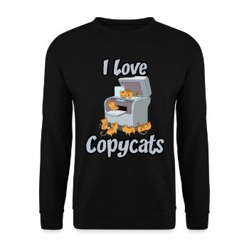 Copier copie de chat copie copie chat Copycats - Sweat-shirt Unisexe - noir - Devant - Alina (178cm) & Michal (187cm)