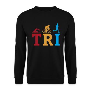 TRI Triathlon triathlete - Sweat-shirt Unisexe - noir - Devant - Alina (178cm) & Michal (187cm)